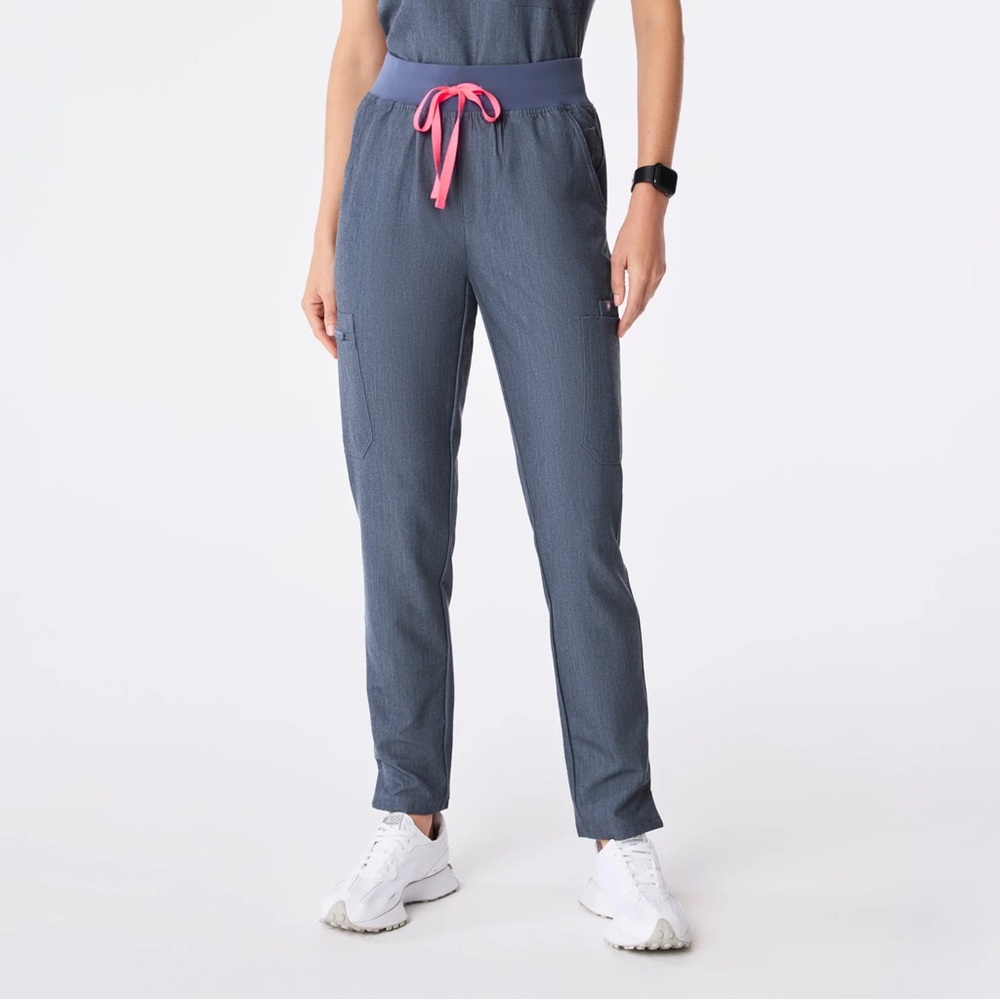 NEW FIGS YOLA Women’s Sz S Petite High Waisted Skinny Scrub Healthcare Pants - Picture 2 of 12